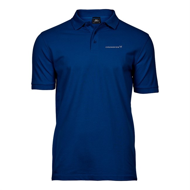 Luxury Stretch Polo, Indigo Blue, Men