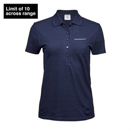 Luxury Stretch Polo, Denim, Women